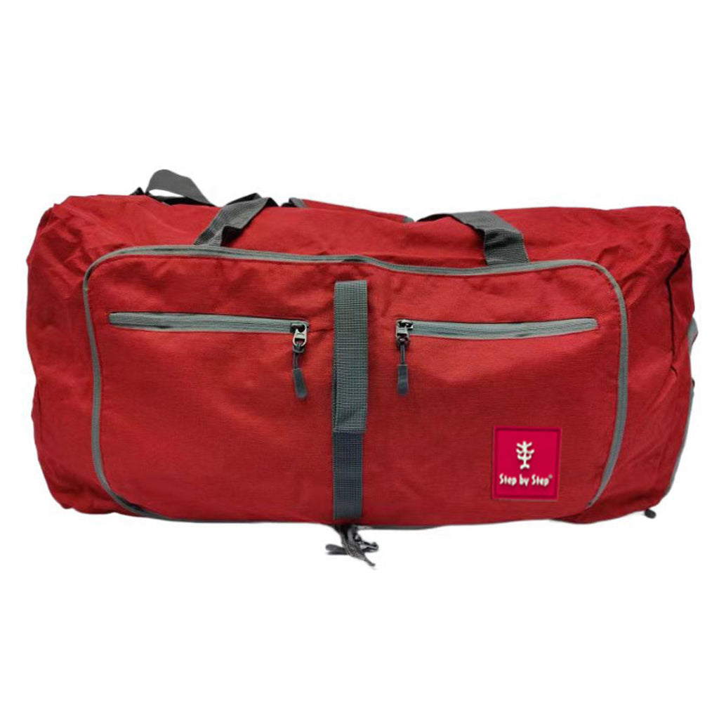 Step-by-Step Large Red Travel Bag