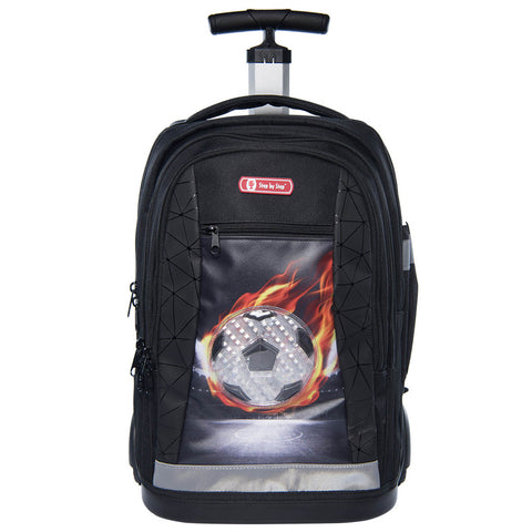 Fire-Ball Rolling School Bag for Boys