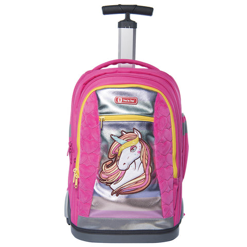 Unicorn Rolling School Bag for Girls